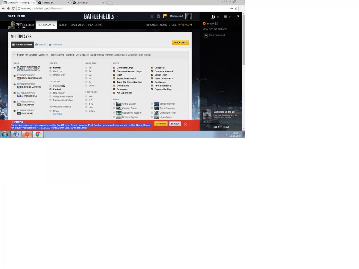 battlefield 3 - Why does Punkbuster kick me when I join BF3